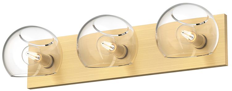 Image 2 Alora Mood Willow E12 22-in Brushed Gold/Clear Glass Vanity Light more views