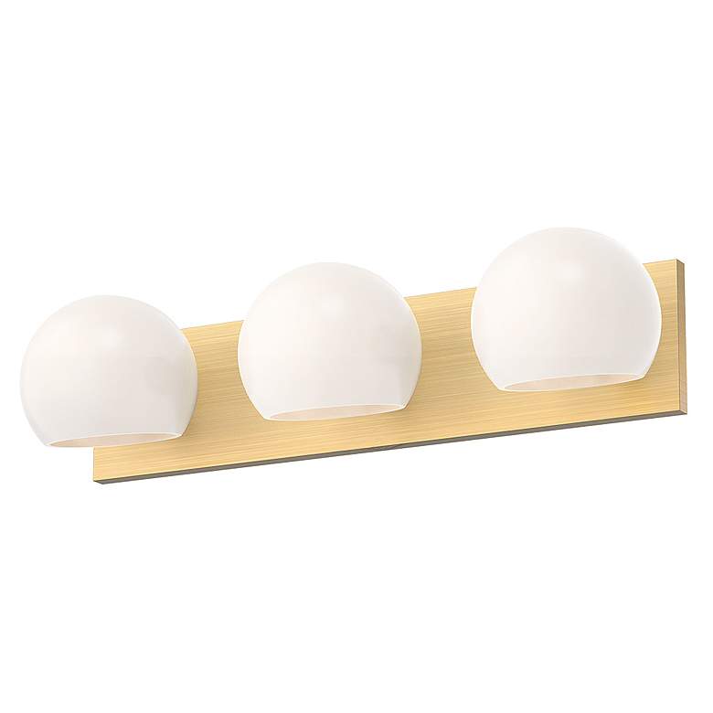 Image 2 Alora Mood Willow E12 22-in Brushed Gold/Opal Matte Glass Vanity Light more views