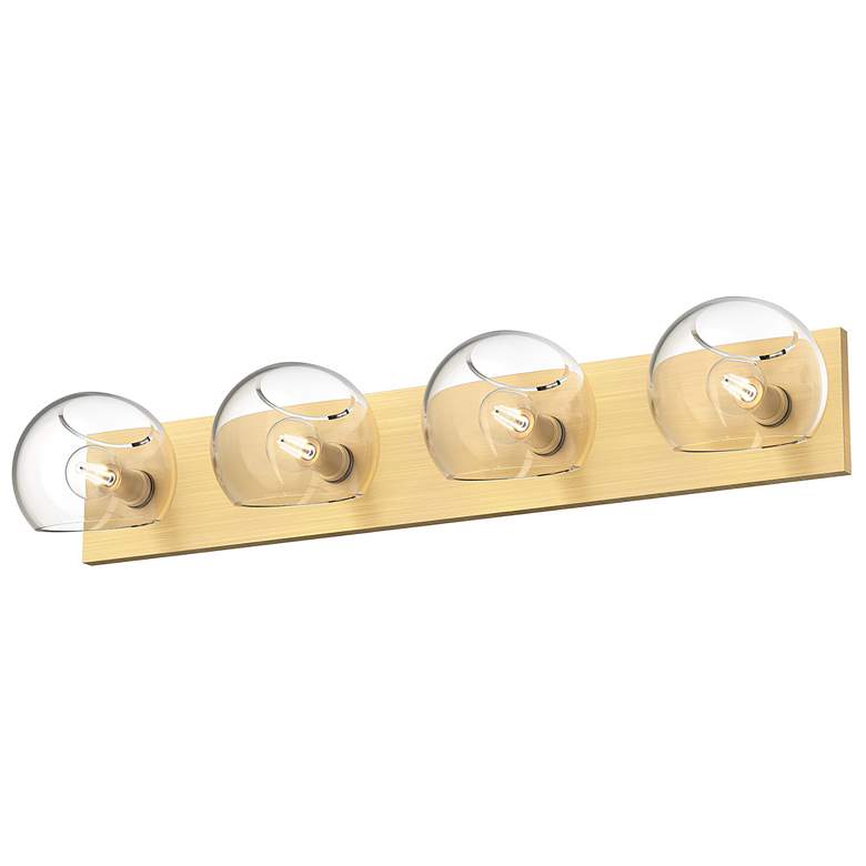 Image 2 Alora Mood Willow E12 31-in Brushed Gold/Clear Glass Vanity Light more views