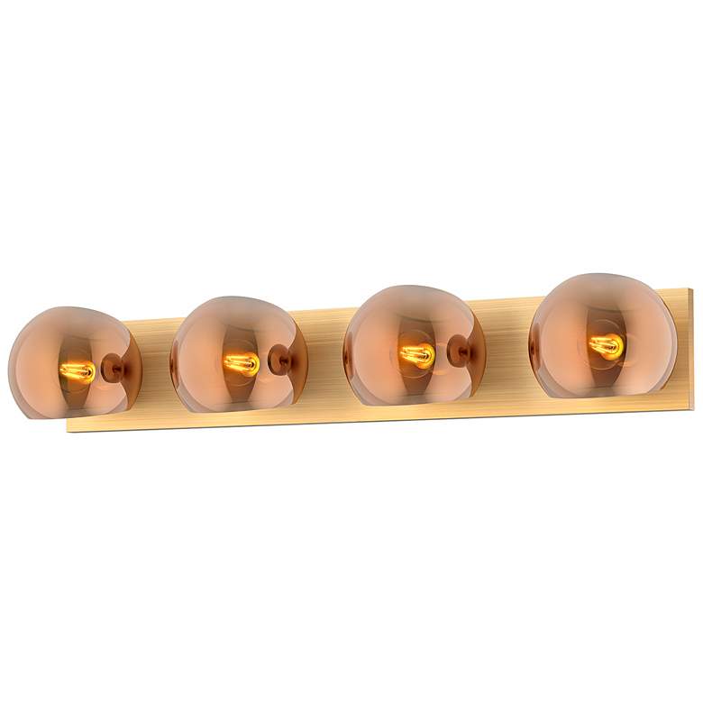 Image 1 Alora Mood Willow E12 31-in Brushed Gold/Copper Glass Vanity Light