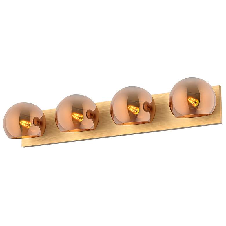 Image 2 Alora Mood Willow E12 31-in Brushed Gold/Copper Glass Vanity Light more views