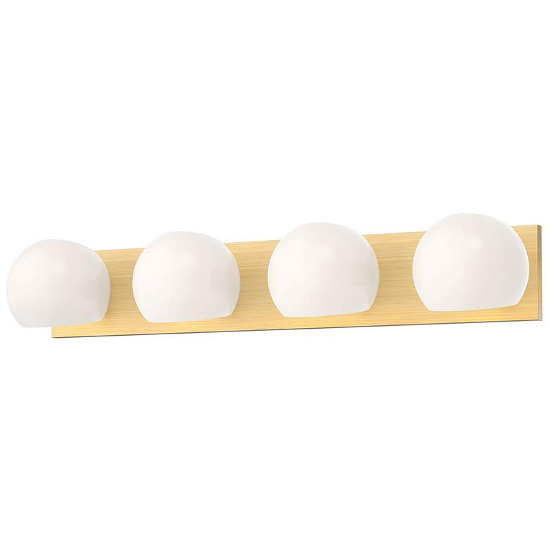 Image 1 Alora Mood Willow E12 31-in Brushed Gold/Opal Matte Glass Vanity Light