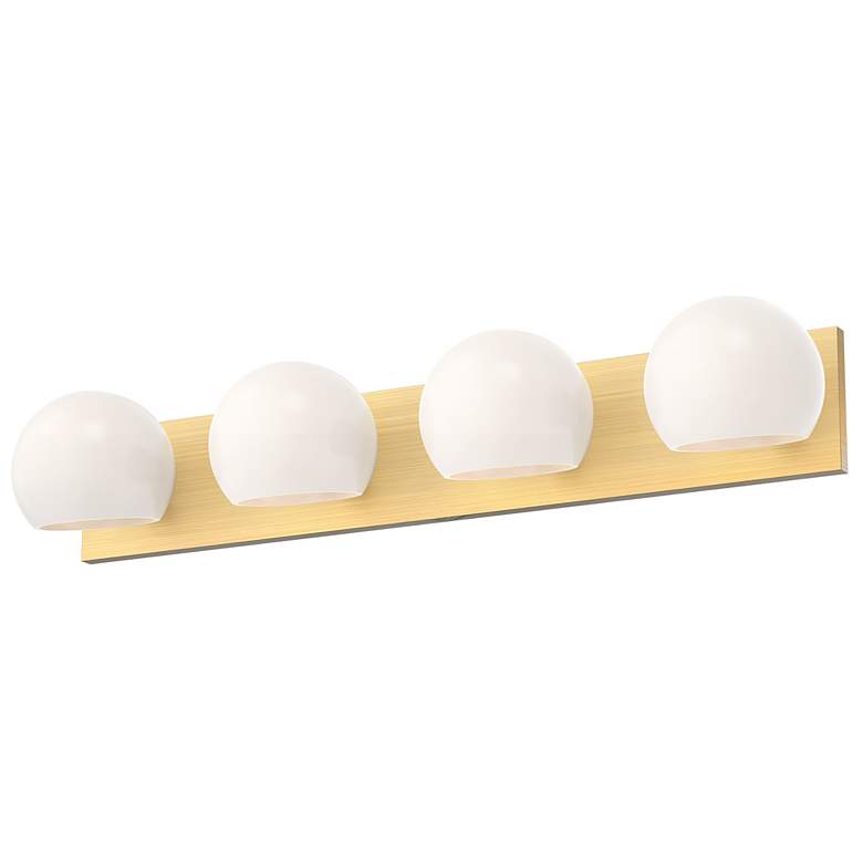 Image 2 Alora Mood Willow E12 31-in Brushed Gold/Opal Matte Glass Vanity Light more views