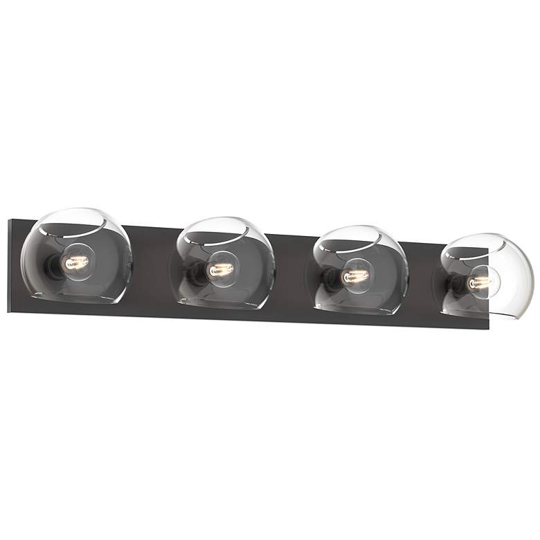 Image 1 Alora Mood Willow E12 31-in Clear Glass/Matte Black Vanity Light