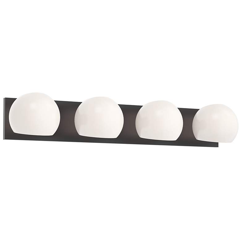 Image 1 Alora Mood Willow E12 31-in Matte Black/Opal Matte Glass Vanity Light