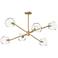 Alora Mood Willow E12 37-in Brushed Gold/Clear Glass 6 Lights Chandeliers