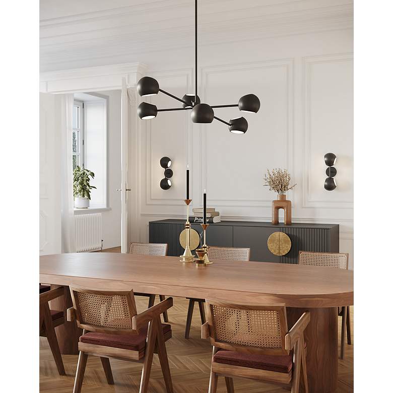 Image 3 Alora Mood Willow E12 37-in Matte Black 6 Lights Chandeliers more views
