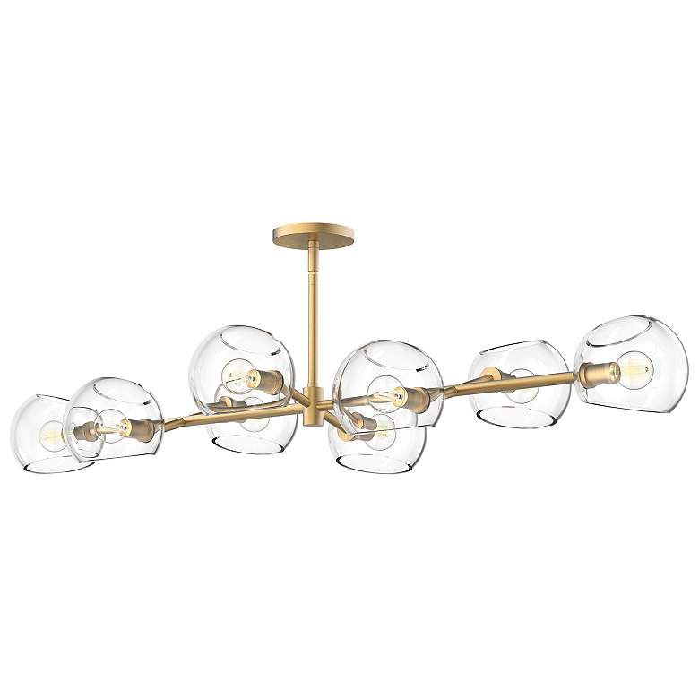 Image 1 Alora Mood Willow E12 48-in Brushed Gold/Clear Glass Linear Pendant