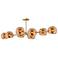 Alora Mood Willow E12 48-in Brushed Gold/Copper Glass Linear Pendant