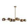 Thumbnail3 of Alora Mood Willow E12 48-in Brushed Gold/Copper Glass Linear Pendant more views