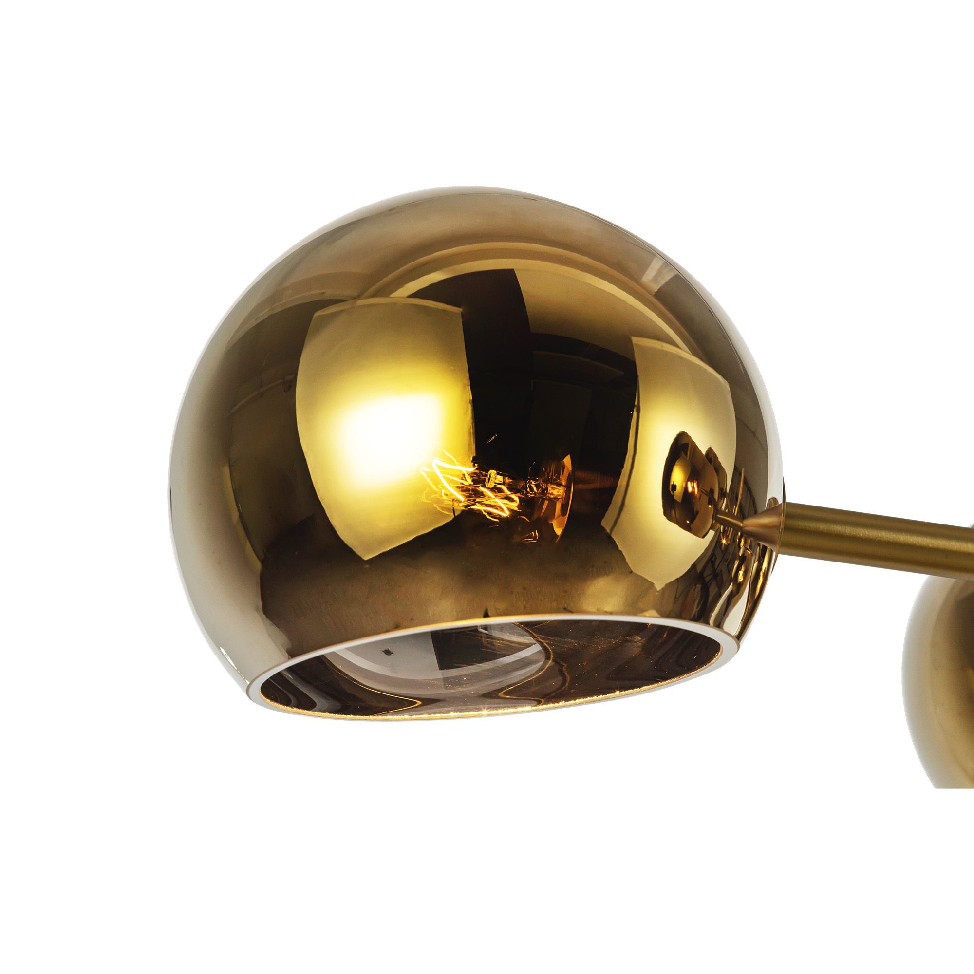 Image 6 Alora Mood Willow E12 48-in Brushed Gold/Copper Glass Linear Pendant more views