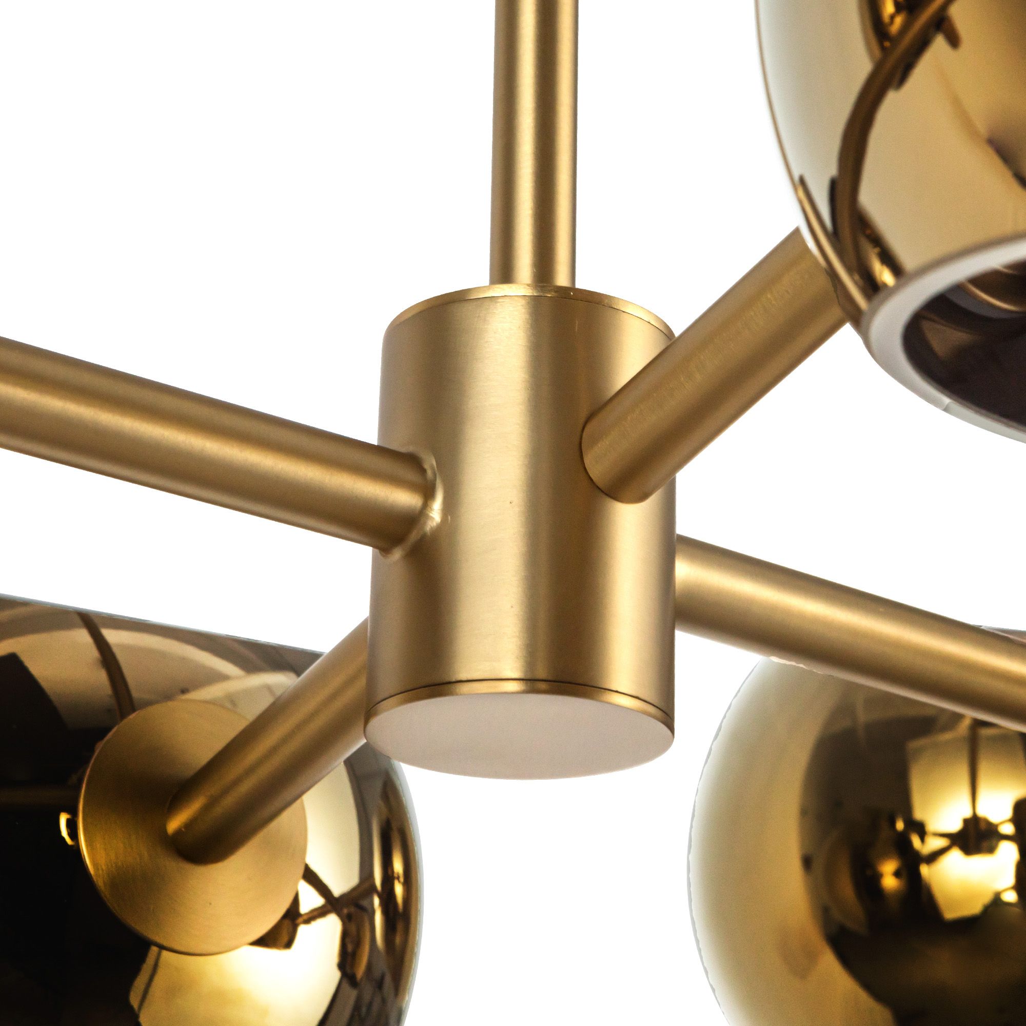 Image 7 Alora Mood Willow E12 48-in Brushed Gold/Copper Glass Linear Pendant more views