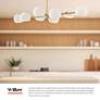 Alora Mood Willow E12 48-in Brushed Gold/Copper Glass Linear Pendant