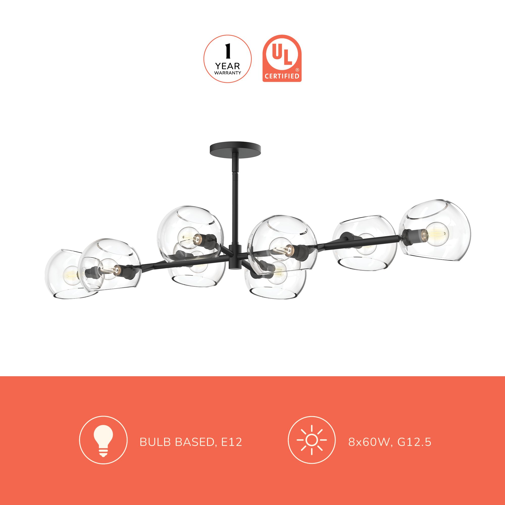 Alora Mood Willow E12 48-in Brushed Gold/Copper Glass Linear Pendant