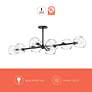 Alora Mood Willow E12 48-in Brushed Gold/Copper Glass Linear Pendant