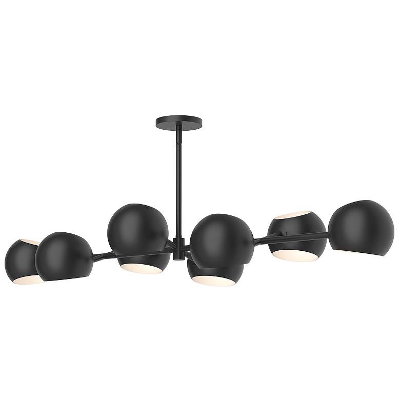 Image 1 Alora Mood Willow E12 48-in Matte Black Linear Pendant