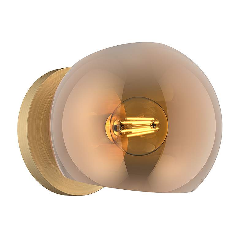 Image 1 Alora Mood Willow E12 6-in Brushed Gold/Copper Glass Wall Vanity