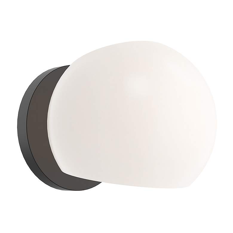 Image 1 Alora Mood Willow E12 6-in Matte Black/Opal Matte Glass Wall Vanity