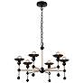 1_Alora Nadine E12 25-in Matte Black/Cotton Chandelier