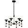 Alora Nadine E12 25-in Matte Black/Cotton Chandelier
