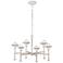 Alora Nadine E12 25-in Matte White/Cotton Chandelier