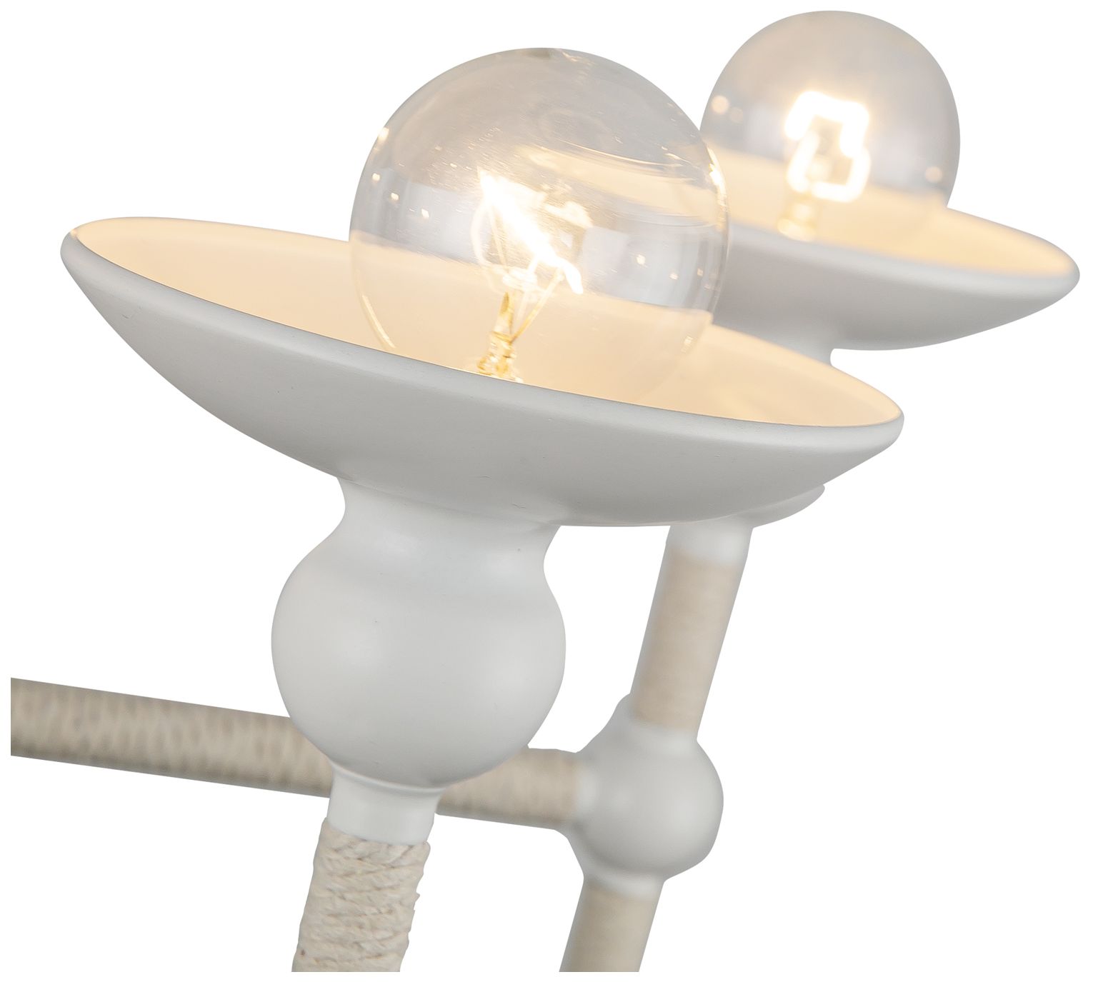 Image 2 Alora Nadine E12 25-in Matte White/Cotton Chandelier more views