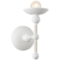 Alora Nadine E12 4-in Matte White/Cotton Wall Vanity