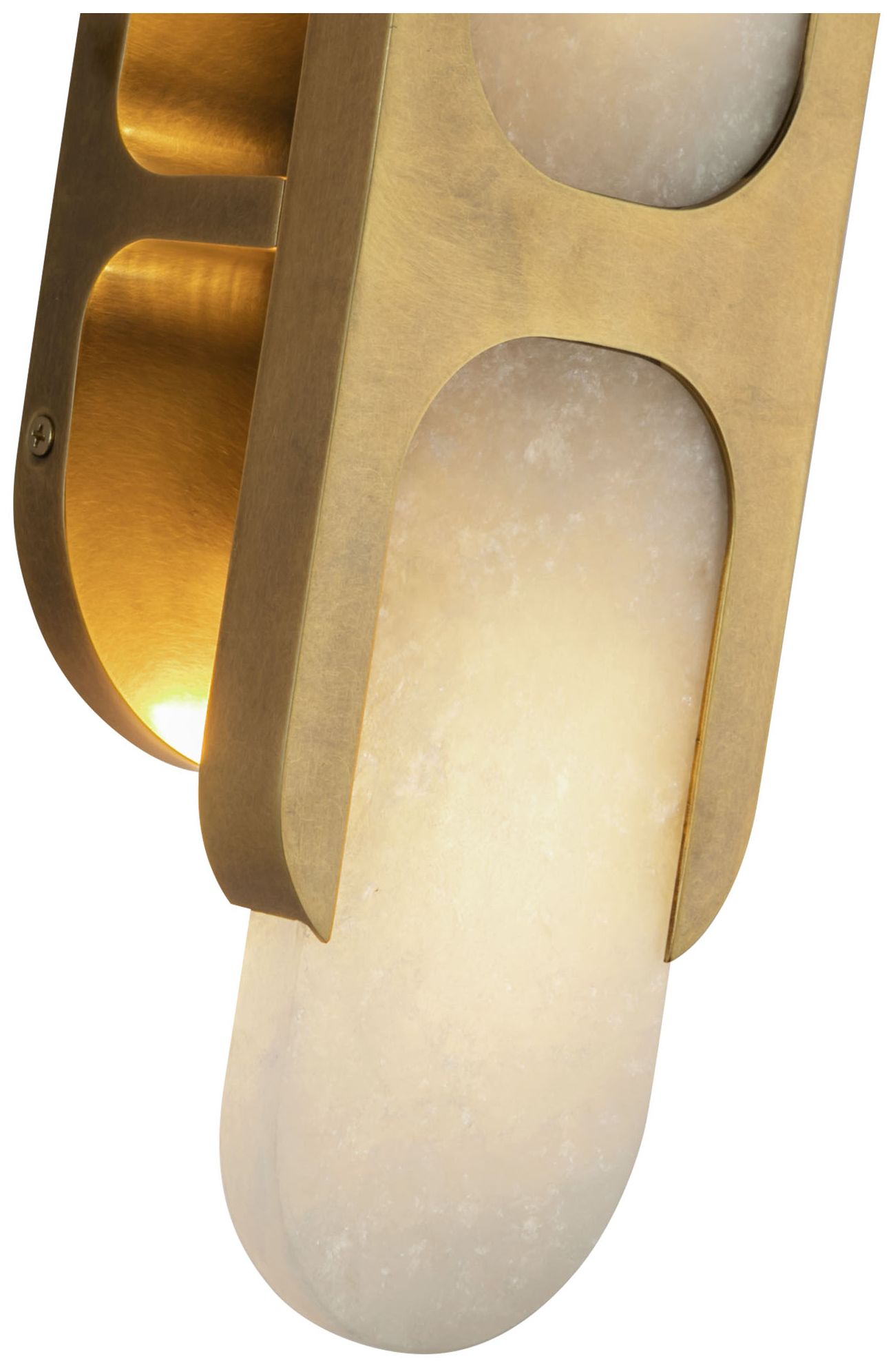 Image 4 Alora Odin E12 14-in Vintage Brass/Alabaster Wall Vanity more views