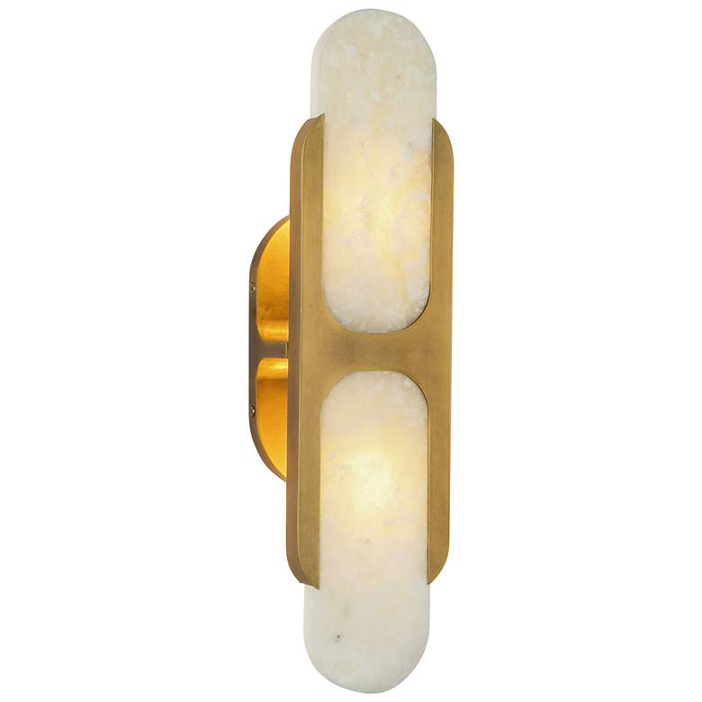 Image 3 Alora Odin E12 17-in Vintage Brass/Alabaster Wall Vanity more views