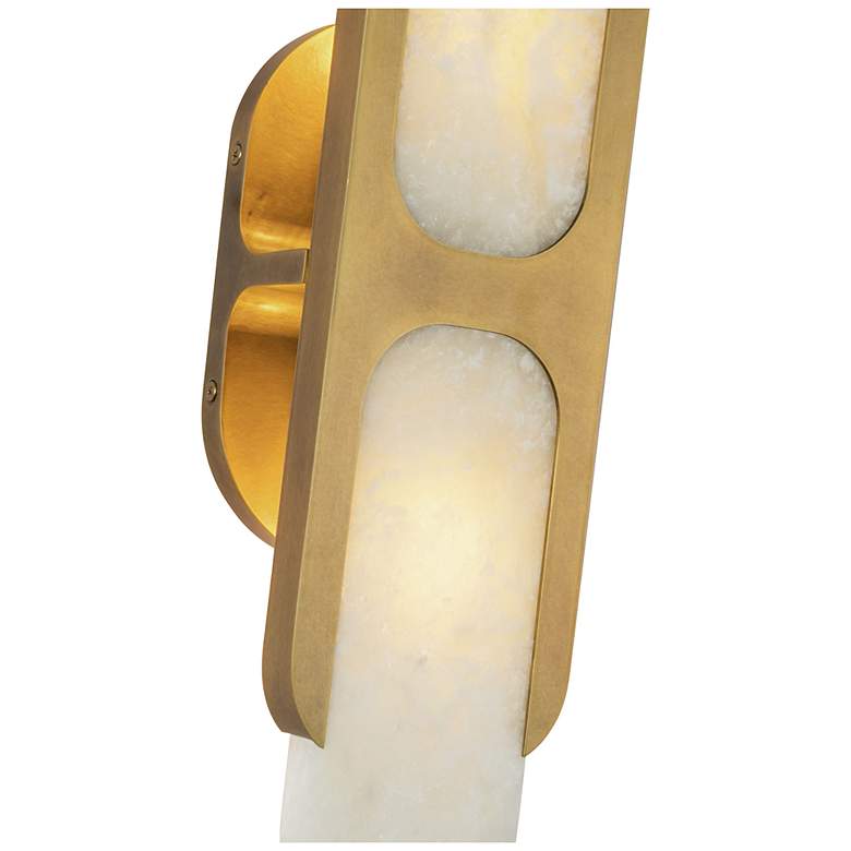 Image 4 Alora Odin E12 17-in Vintage Brass/Alabaster Wall Vanity more views