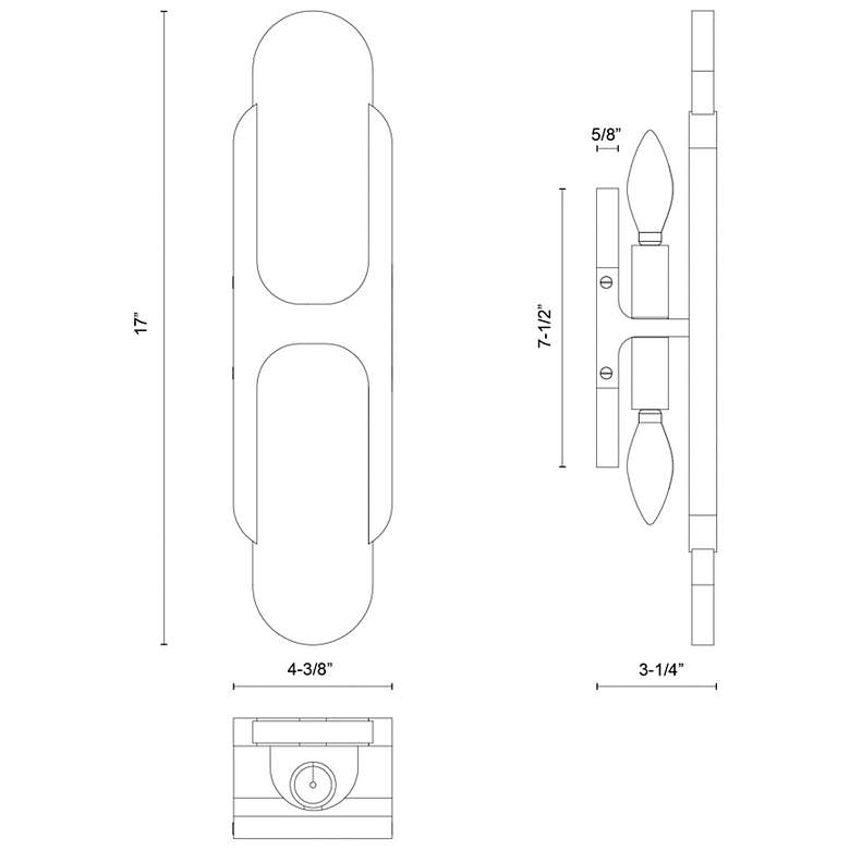 Image 5 Alora Odin E12 17-in Vintage Brass/Alabaster Wall Vanity more views