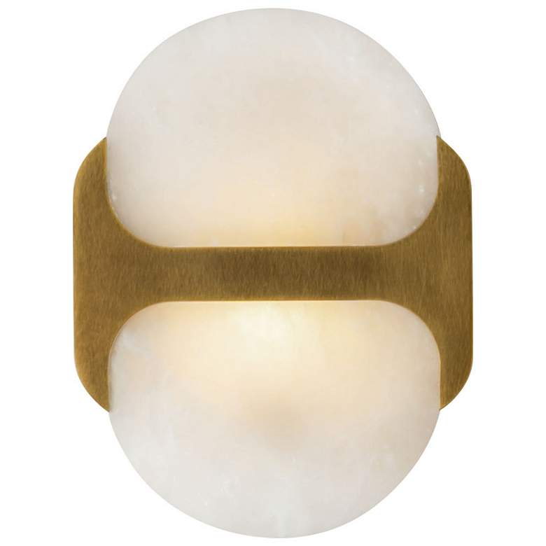 Image 1 Alora Odin E12 9-in Vintage Brass/Alabaster Wall Vanity
