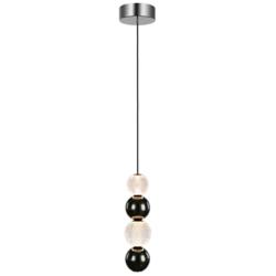 Alora Onyx LED 5-in Polished Nickel Pendant