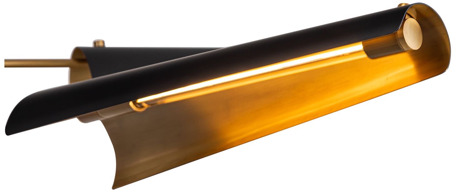 Image 3 Alora Osorio LED 46-in Matte Black/Vintage Brass LED Chandeliers more views