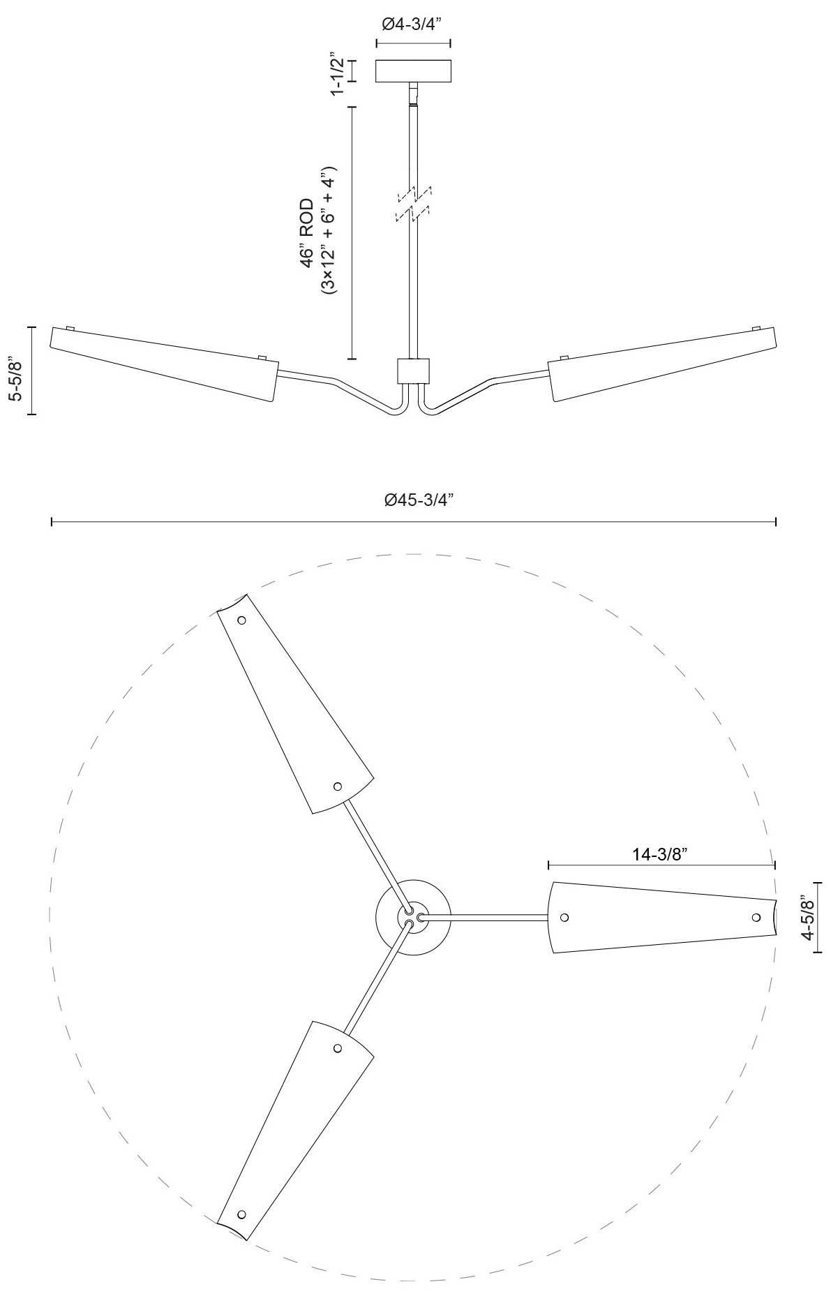 Image 4 Alora Osorio LED 46-in Matte White/Vintage Brass LED Chandeliers more views