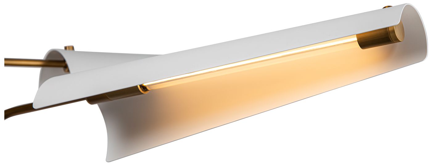 Image 4 Alora Osorio LED 46-in Matte White/Vintage Brass LED Chandeliers more views