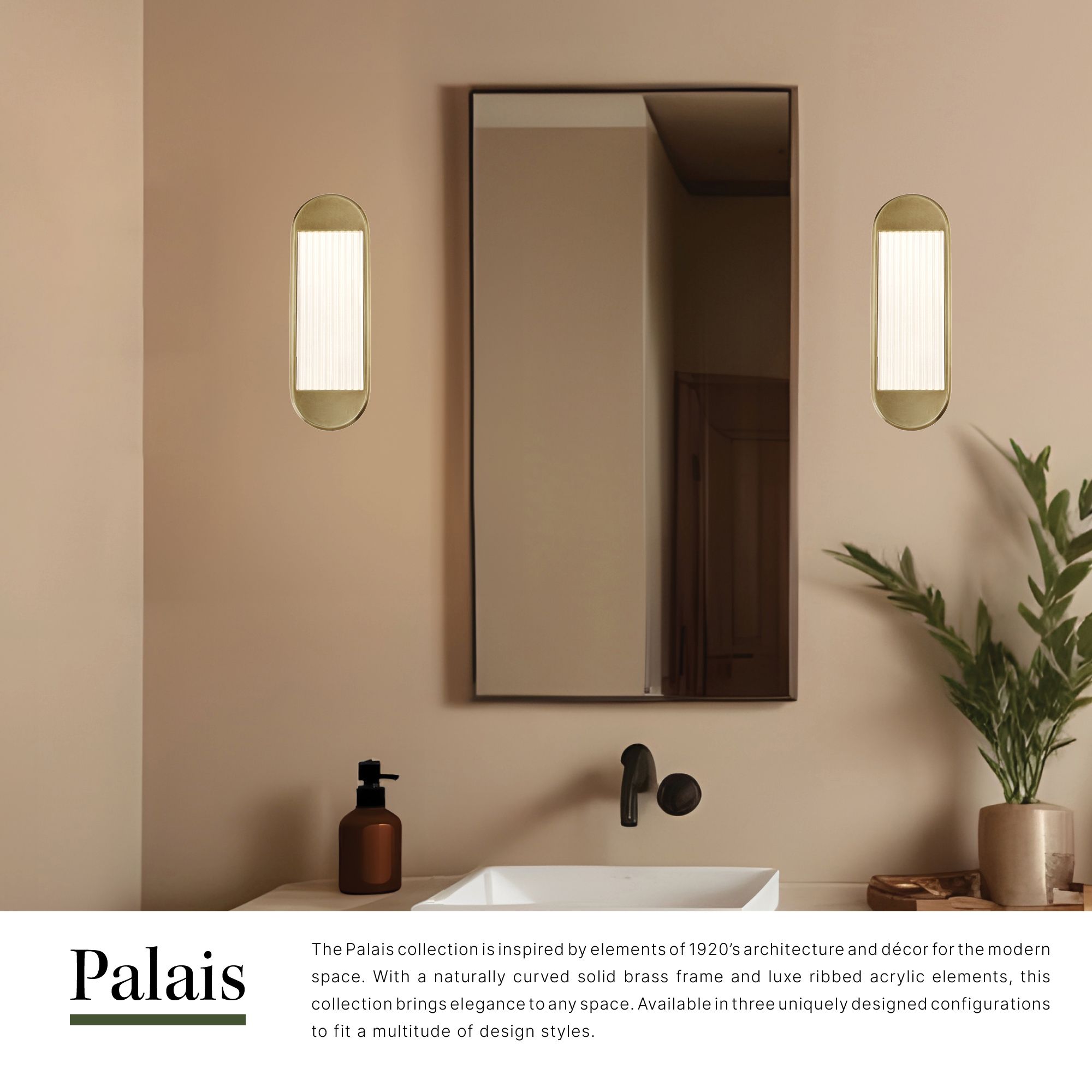 Image 2 Alora Palais LED 16-in Polished Nickel Wall Vanity more views