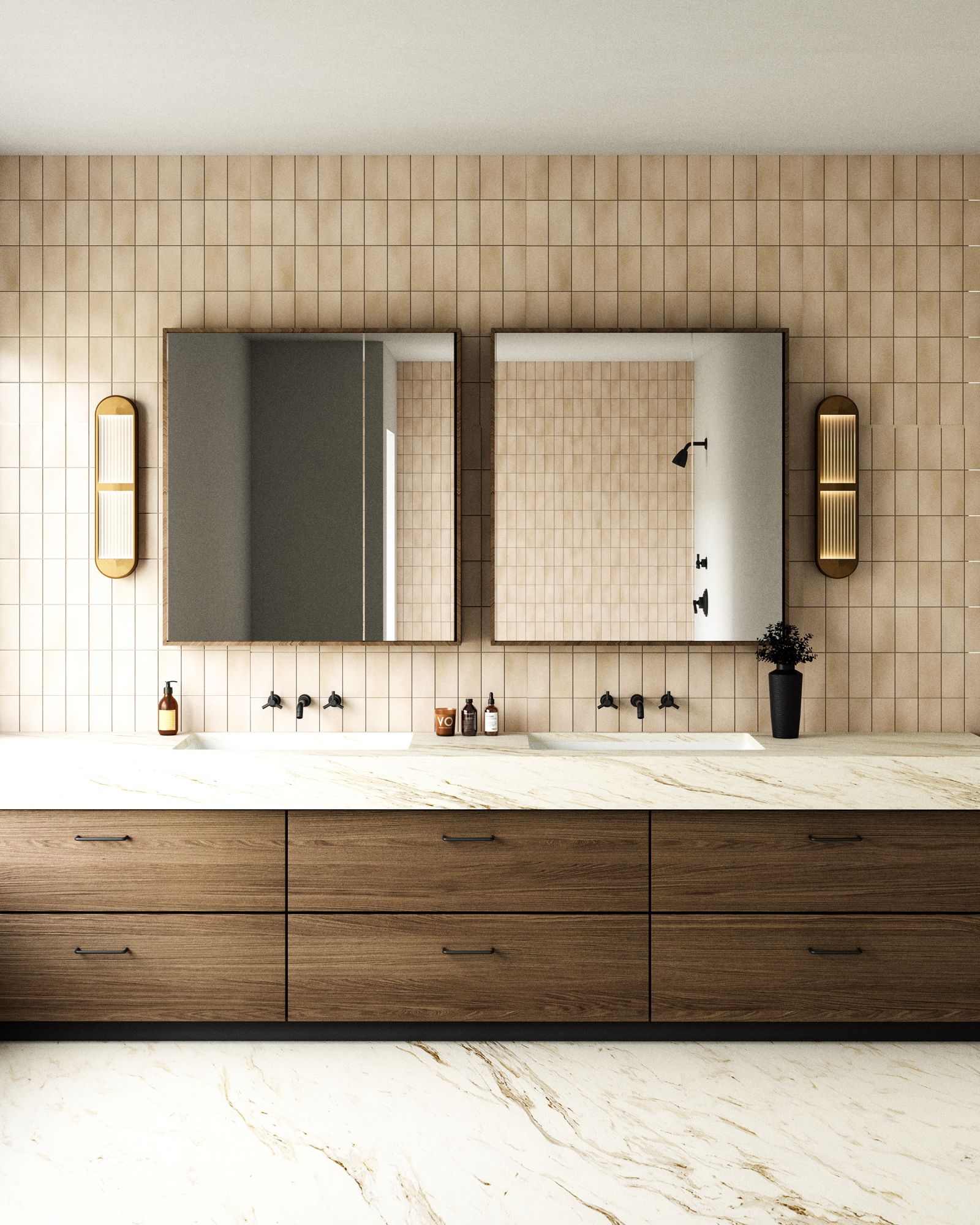 Image 2 Alora Palais LED 24-in Vintage Brass Wall Vanity more views