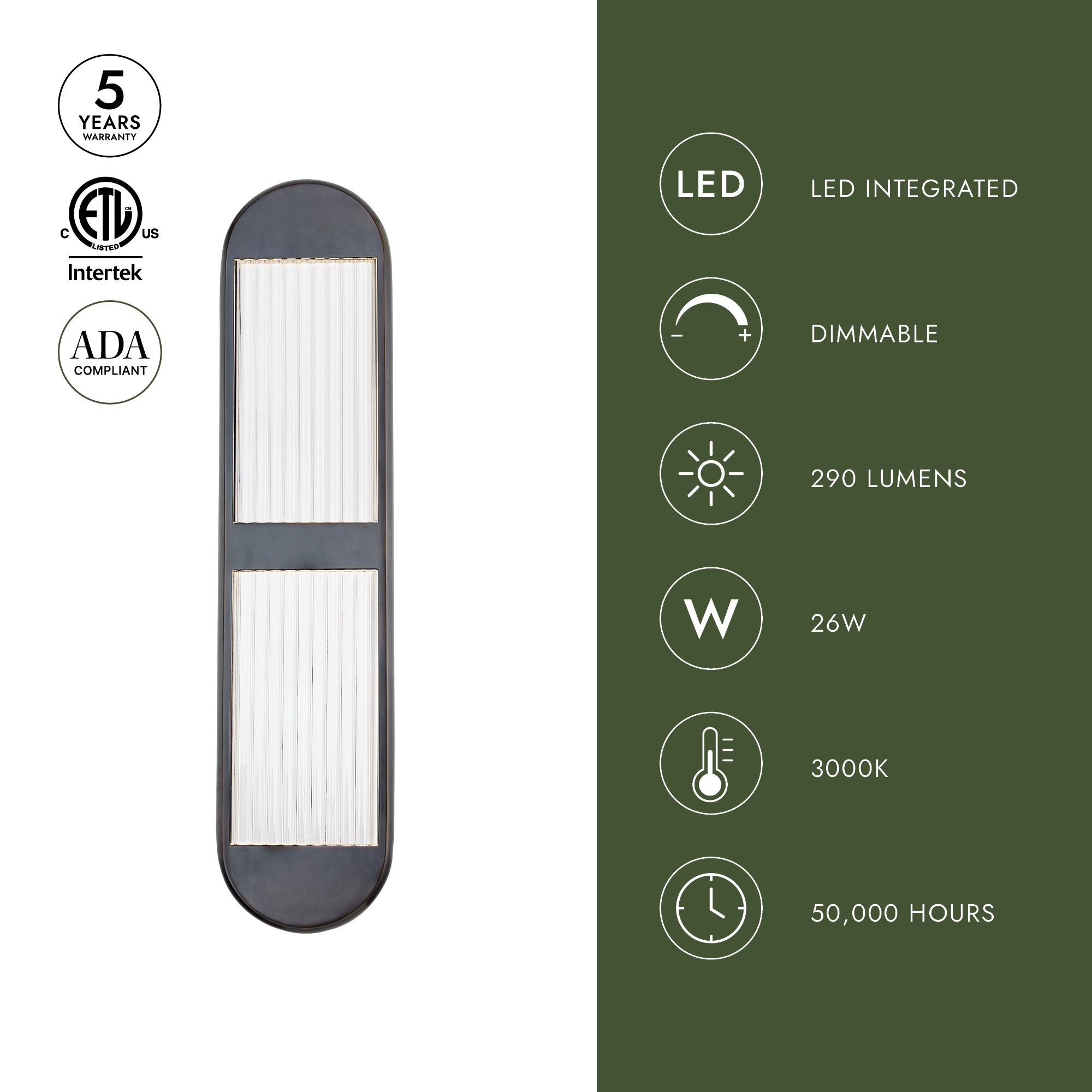 Image 4 Alora Palais LED 24-in Vintage Brass Wall Vanity more views