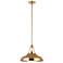 Alora Palmetto E26 14-in Polished Brass/Glossy Opal Pendant