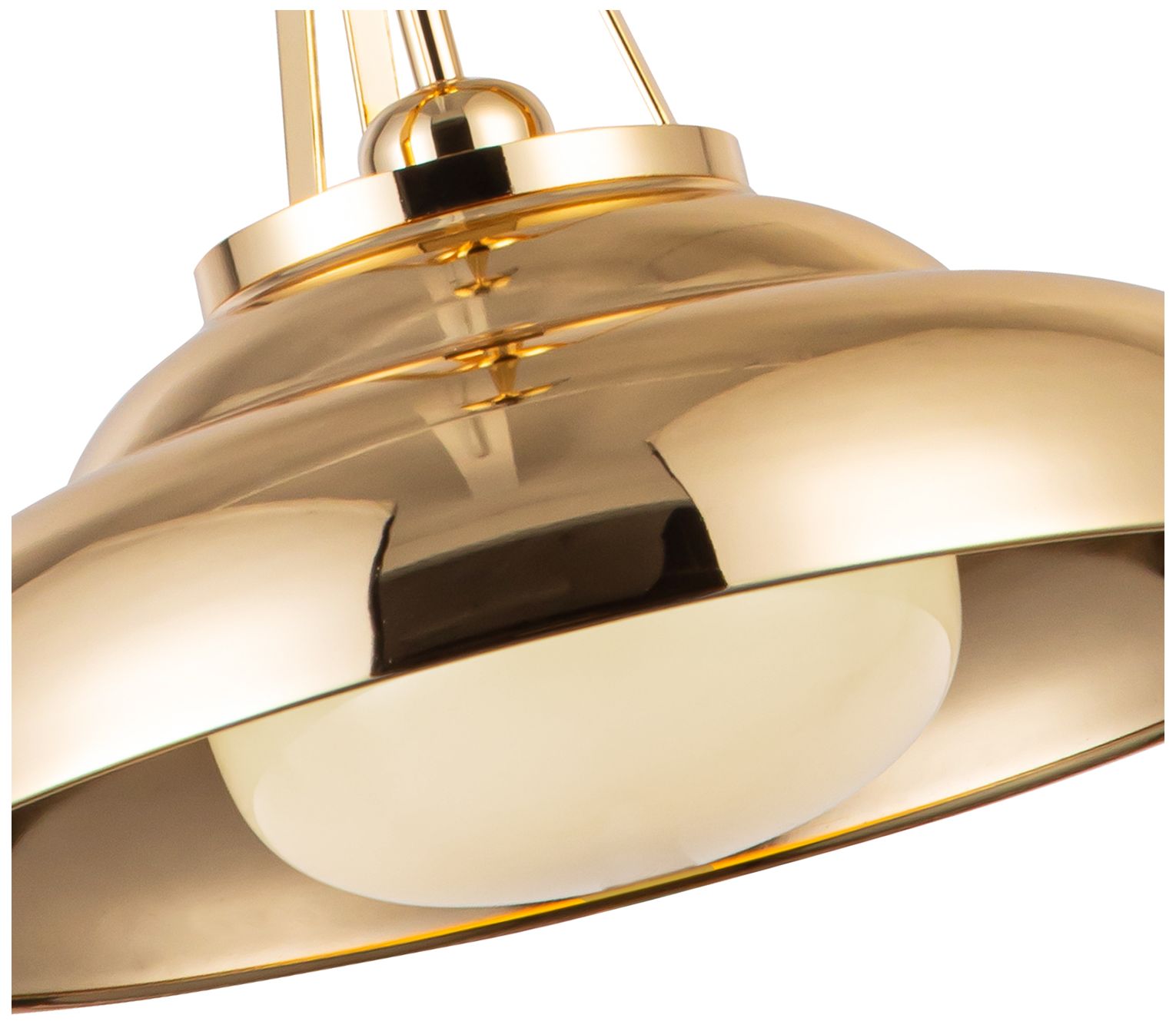 Image 2 Alora Palmetto E26 14-in Polished Brass/Glossy Opal Pendant more views