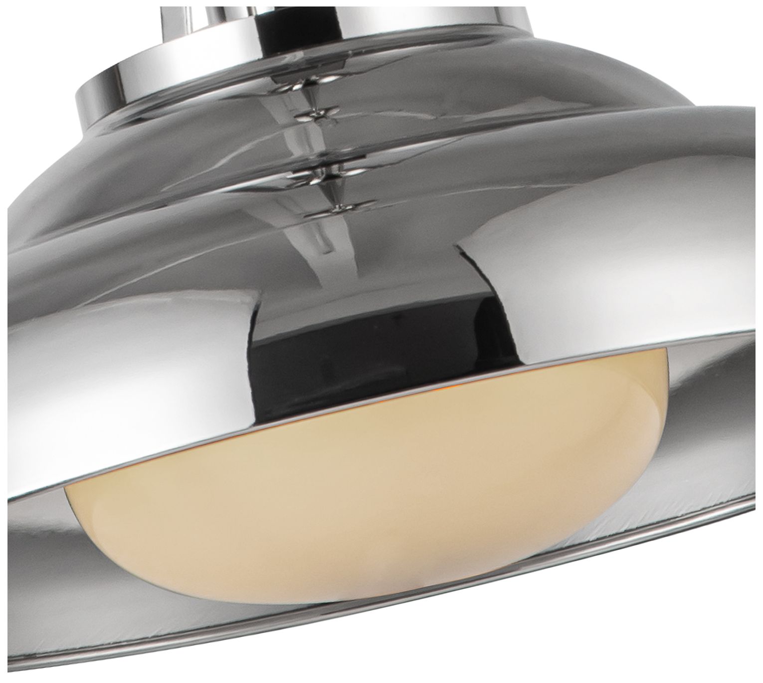 Image 2 Alora Palmetto E26 14-in Polished Nickel/Glossy Opal Pendant more views