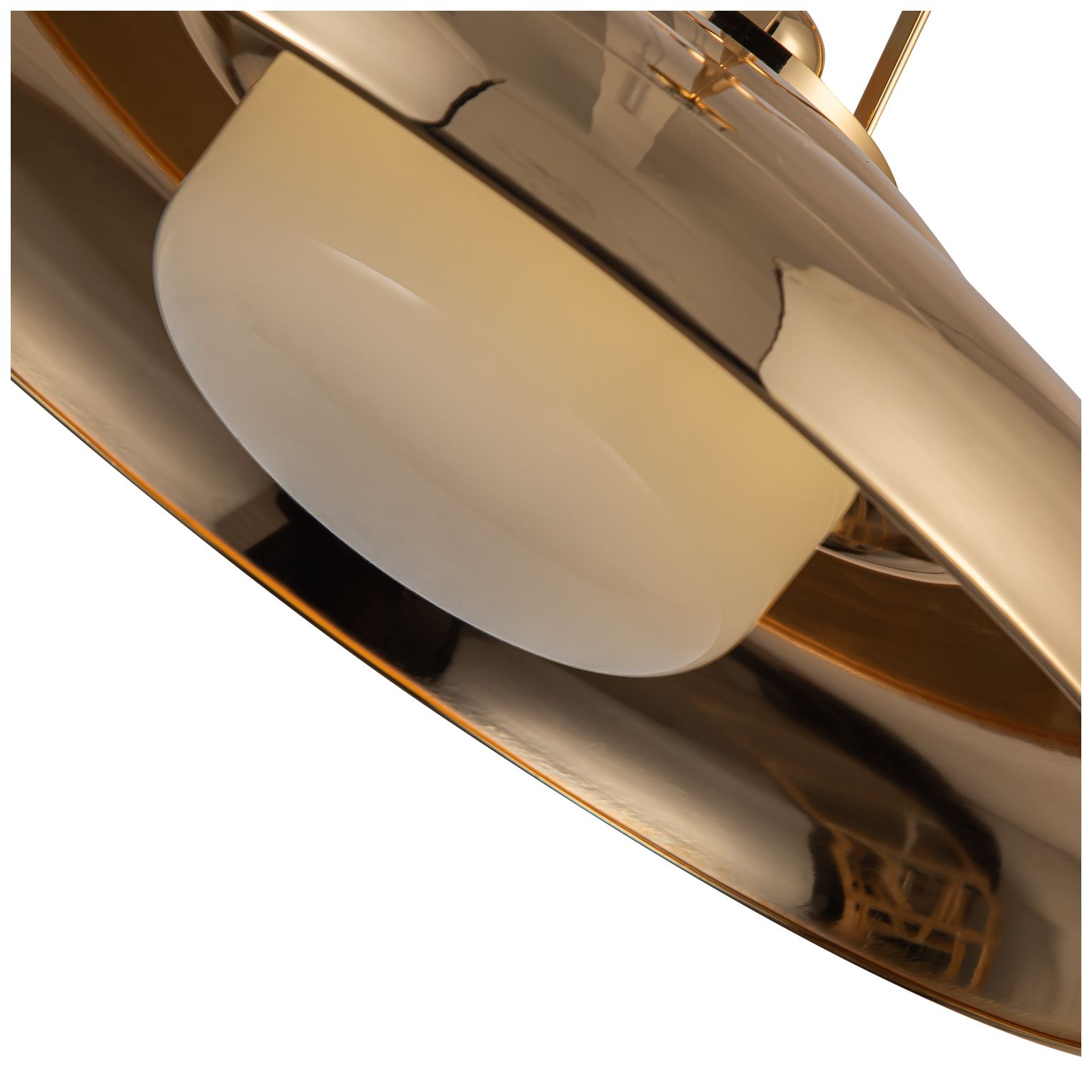 Image 2 Alora Palmetto E26 20-in Polished Brass/Glossy Opal Pendant more views