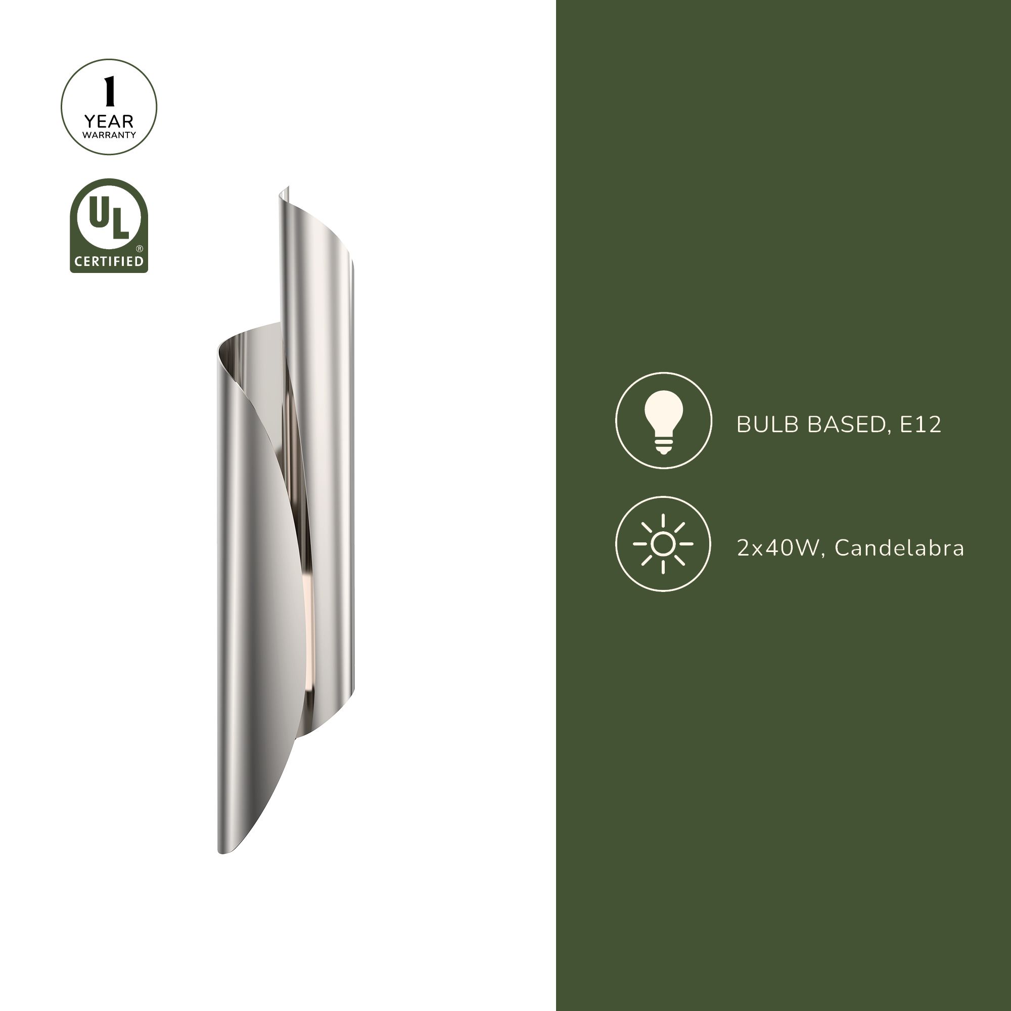 Thumbnail3 of Alora Parducci E12 26-in Polished Nickel Wall Vanity more views