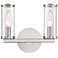 Alora Revolve E12 10-in Clear Glass/Polished Nickel Wall Vanity