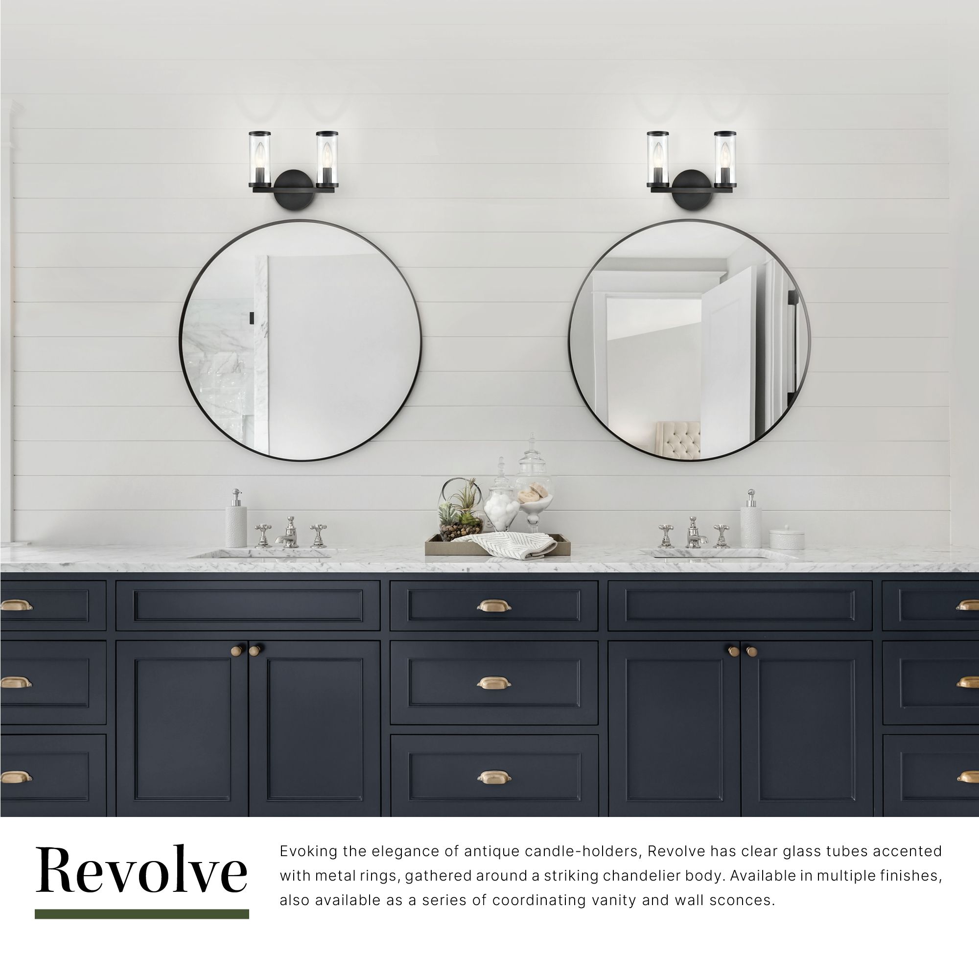 Image 2 Alora Revolve E12 10-in Clear Glass/Polished Nickel Wall Vanity more views