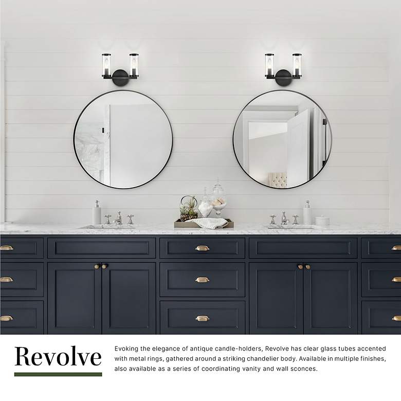 Image 2 Alora Revolve E12 10-in Clear Glass/Polished Nickel Wall Vanity more views