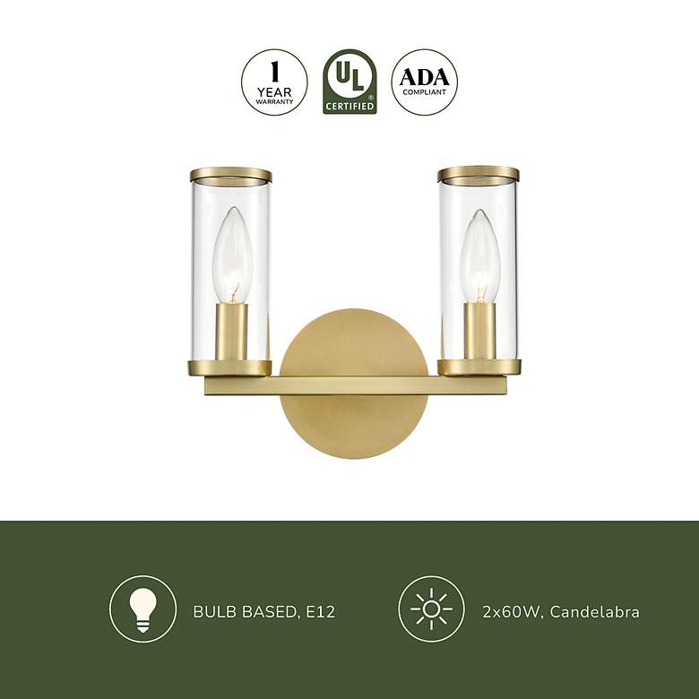 Image 3 Alora Revolve E12 10-in Clear Glass/Polished Nickel Wall Vanity more views