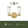 3_Alora Revolve E12 10-in Clear Glass/Polished Nickel Wall Vanity more views