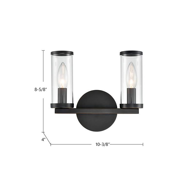 Image 6 Alora Revolve E12 10-in Clear Glass/Polished Nickel Wall Vanity more views